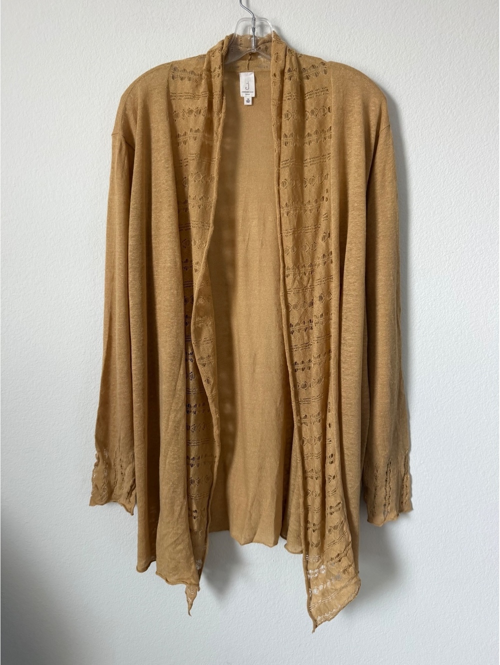 Jones New York Long Sleeve Lace Trim Open Front Cardigan Sweater Women's Size 1X